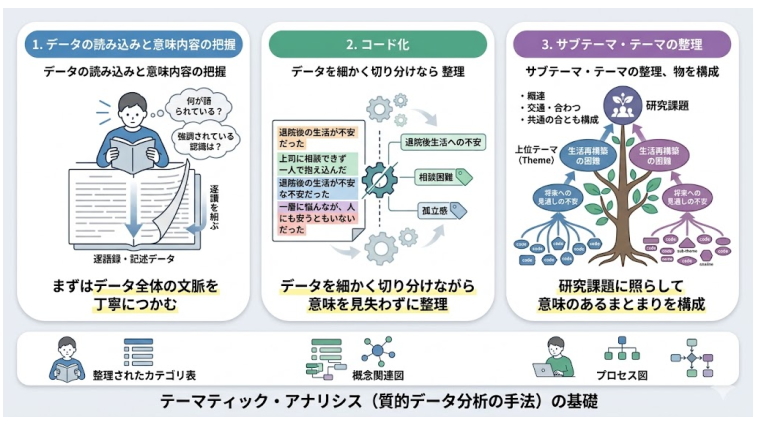 具体的なテーマティック・アナリシス法のやり方
